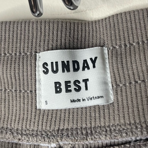 ARITZIA SUNDAY BEST Jesse Tan Baby Waffle Knit Soft Jersey Joggers - Picture 4 of 11